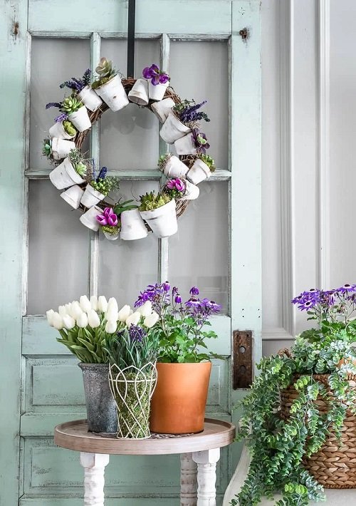 DIY Indoor Plant Wreath 7