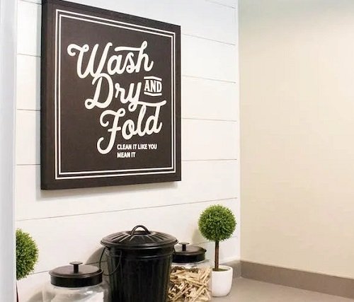 Wash, Dry, and Fold Sign