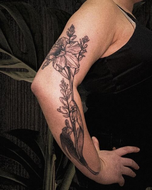 Daffodil Men Tattoo for Arm