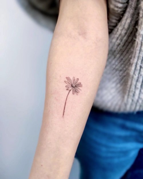 Small Flower Tattoo 9