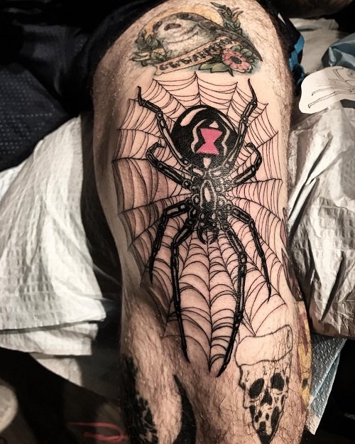 Black Widow Spider Tattoo 13