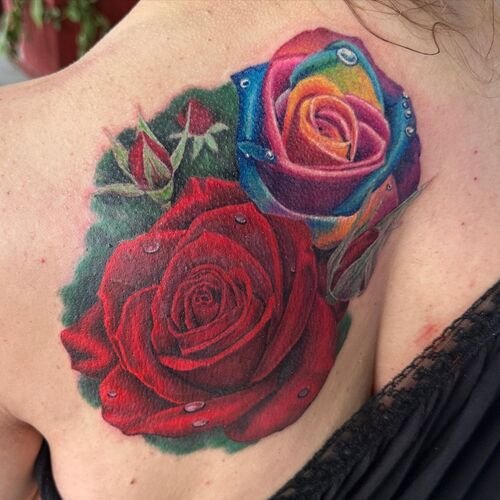 Pair of Roses Tattoo