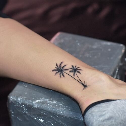 Lil Palms on the Ankle tattoo ideas