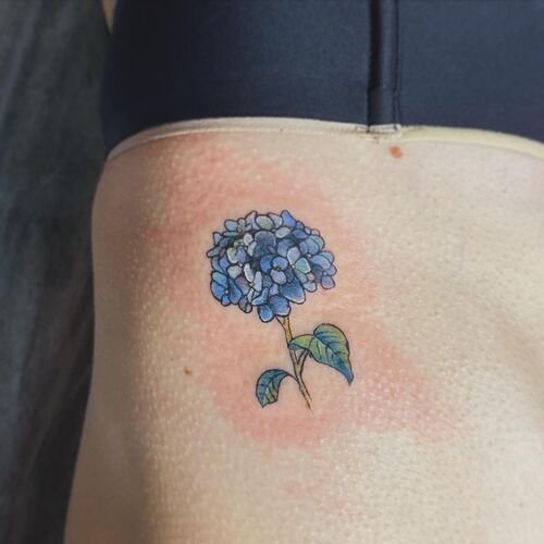 Hydrangea on the Back tattoo ideas