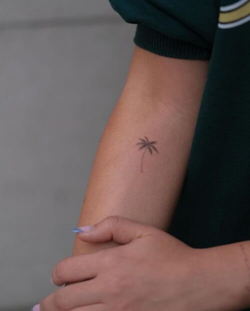Small Palm Tree Tattoo Ideas