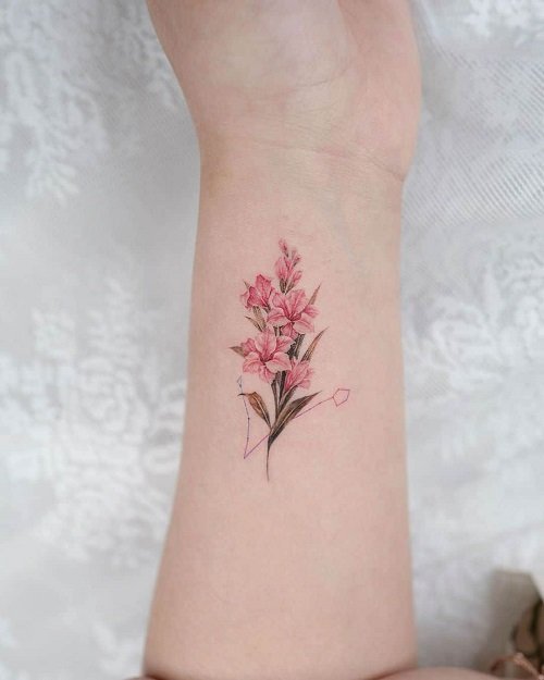 Tattoo of March Birth Flowers 2