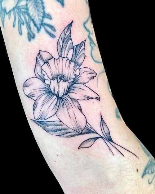 March Birth Flower Tattoo 21