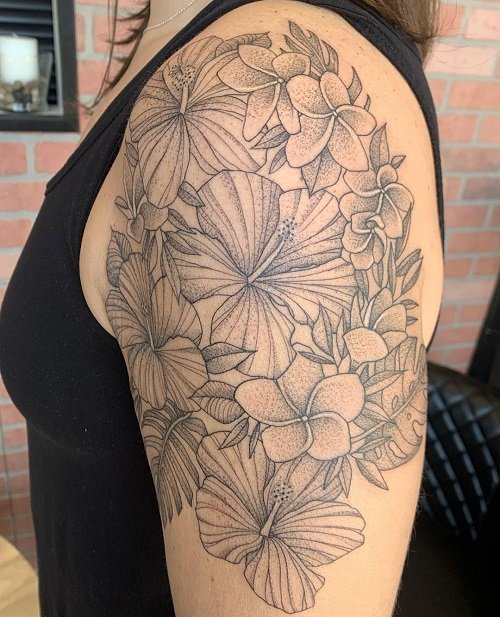  Tropical Flower Tattoo Ideas 7