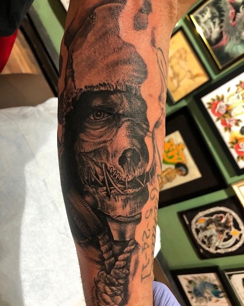 Half-Face Scarecrow tattoo
