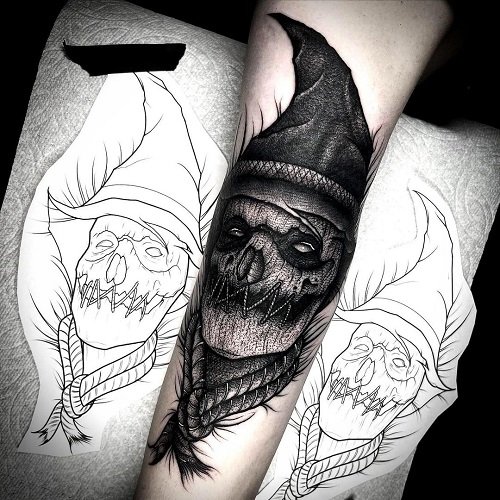 Scarecrow Head tattoo