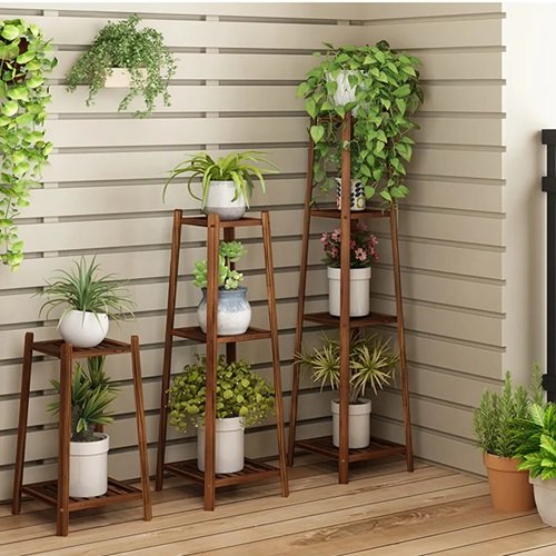 Tall Plant Holder for Corners