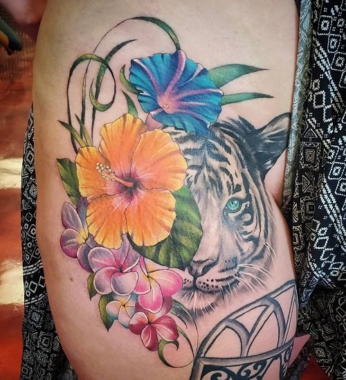 Tiger’s Face and Tropical Flower Combo