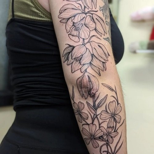 Yucca Flowers and Phlox Tattoo Ideas