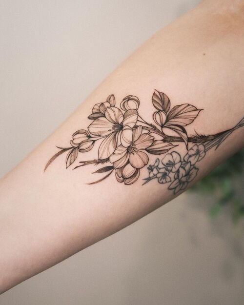  Apple Blossoms tattoo designs