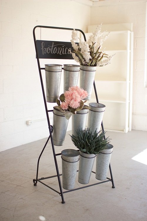Flower Display Stand With Buckets 10