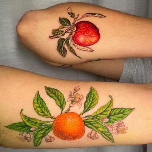  Textured Apple tattoo ideas