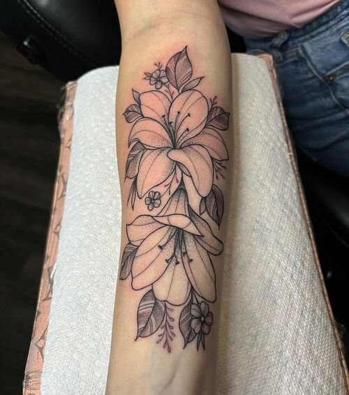 Cute Lily Tattoo May Birth Flower Tattoo Ideas