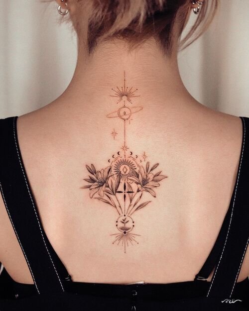  Lily Geometric Tattoo May Birth Flower Tattoo Ideas