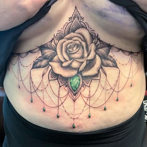 Rose sternum tattoo for... - Kat Clarke - Tattoo Art | Facebook