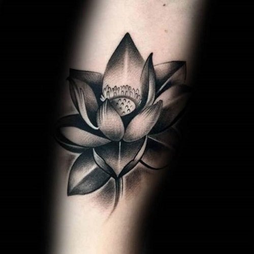 3D Black Lotus Tattoo Design meaning and ideas