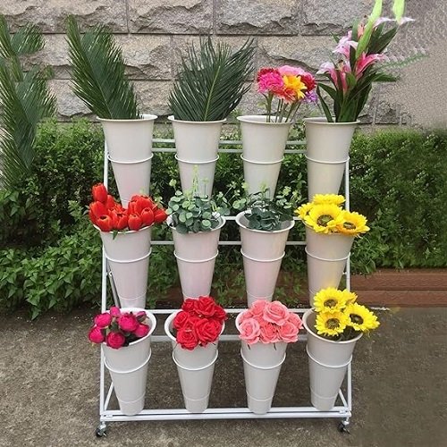 Flower Display Stand With Buckets Ideas 2