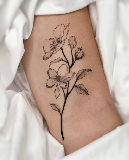 Apple Tree Blossom Tattoo