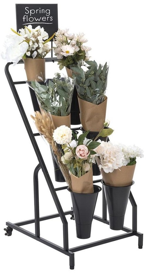 Flower Display Stand using Buckets Ideas