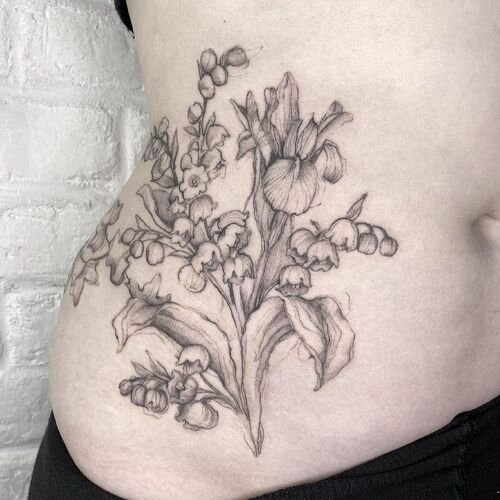 Flower Sketch May Birth Flower Tattoo Ideas
