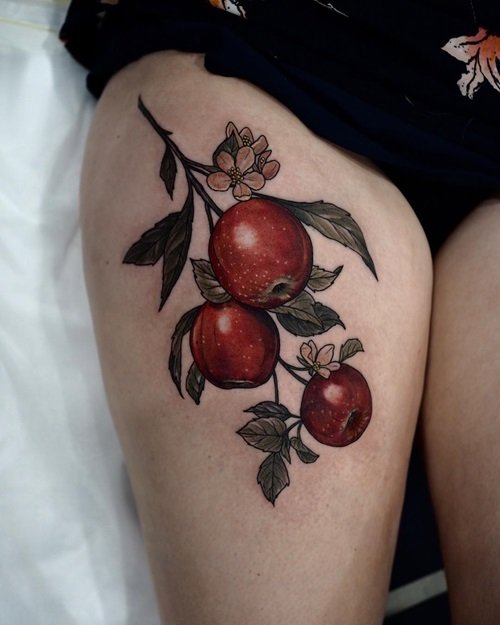 Apple Blossom Body Art apple tattoo