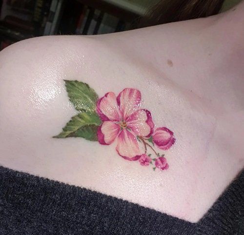 Apple Blossom Flower Tattoo