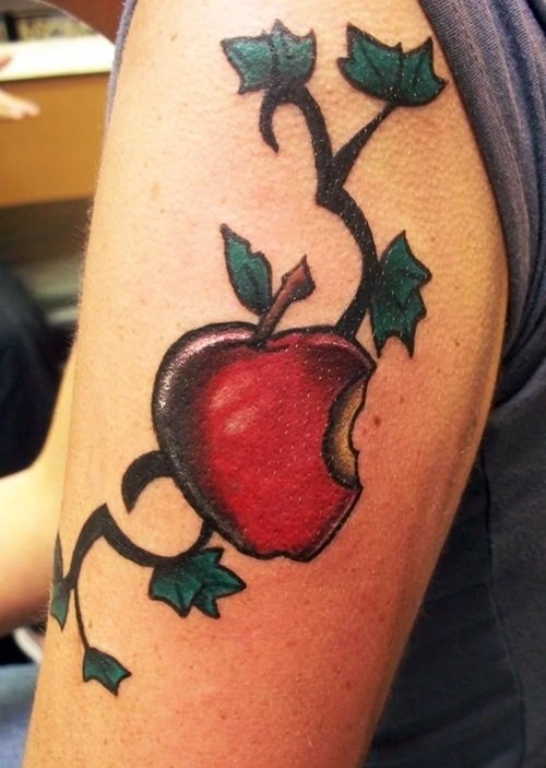 Apple with a Bite apple tattoo