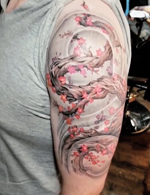 Cherry Blossom Body Art tattoo 198