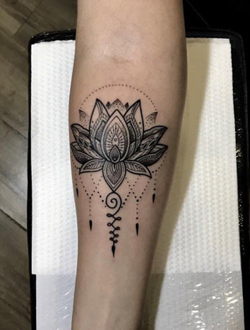 Forearm Black Lotus Tattoo Meaning and Ideas