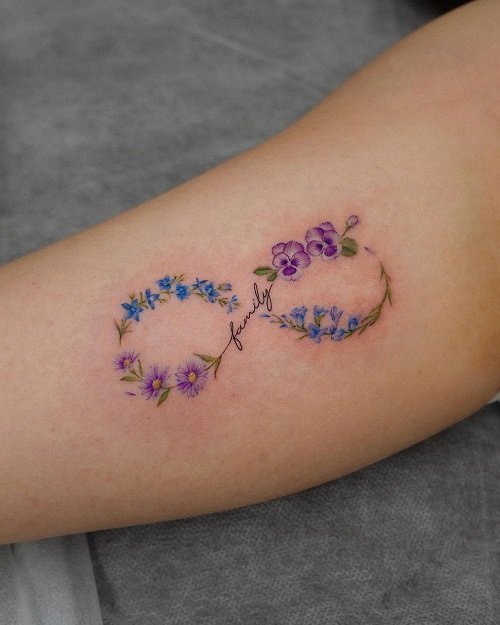 Gladiolus and Poppy Tattoo 