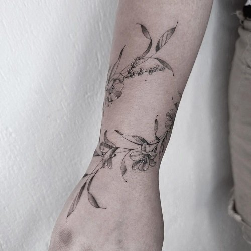 Gladiolus and Poppy Tattoo 3