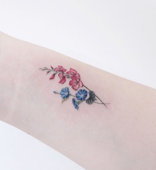 Gladiolus and Poppy Tattoo Ideas 