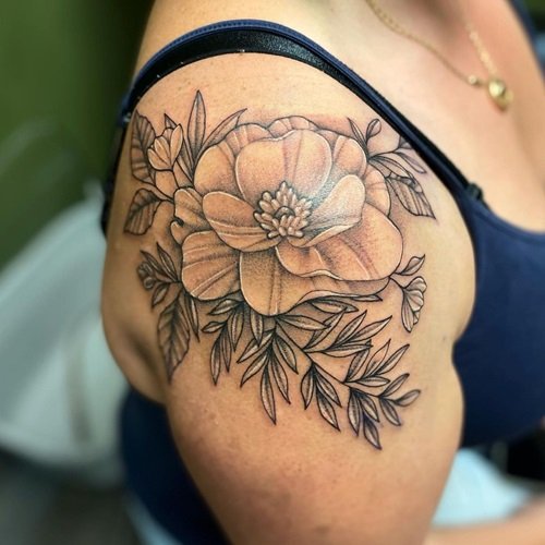 Golden Flower tattoo ideas