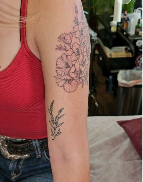 Gladiolus and Poppy Tattoo Ideas 