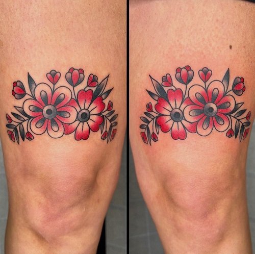 Traditional Flowers tattoo