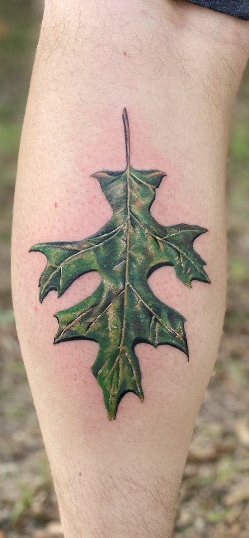 oak leaf tattoo ideas 12