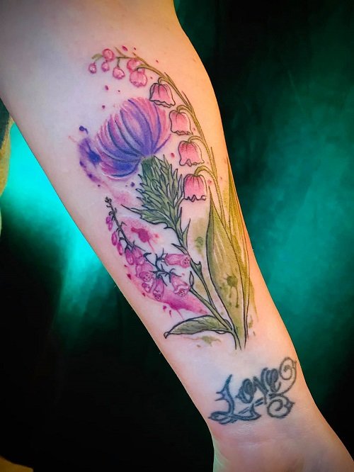 wildflower tattoo designs 9