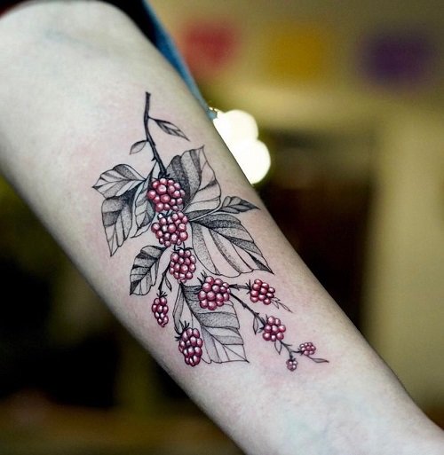 Floral Tattoo Design Instant Download Peony With Blackberry Original Print  Digital Stencil - Etsy Israel