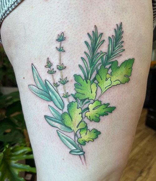 herb tattoo ideas 6