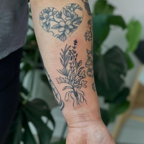 herb tattoo design 6