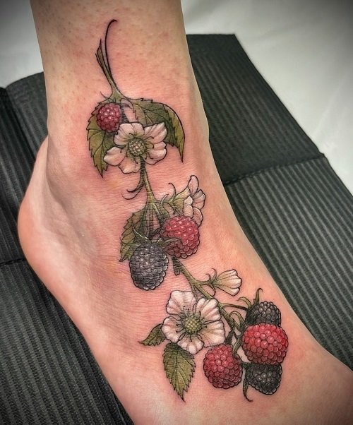 Raspberry tattoo designs 7