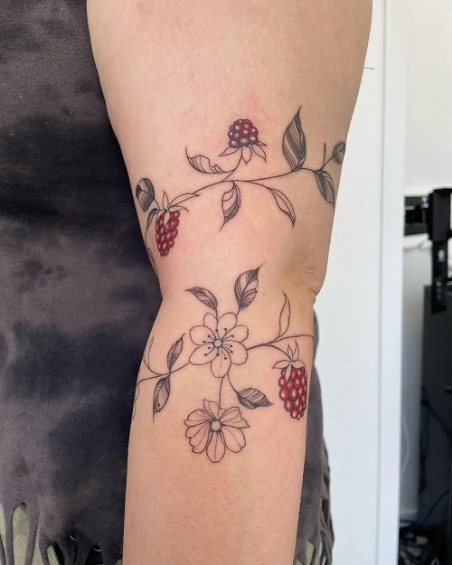 Tattoo design of Raspberries