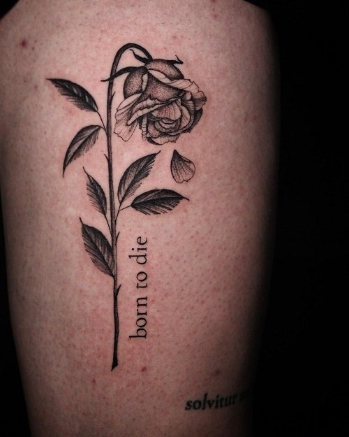 rose petals tattoo designs
