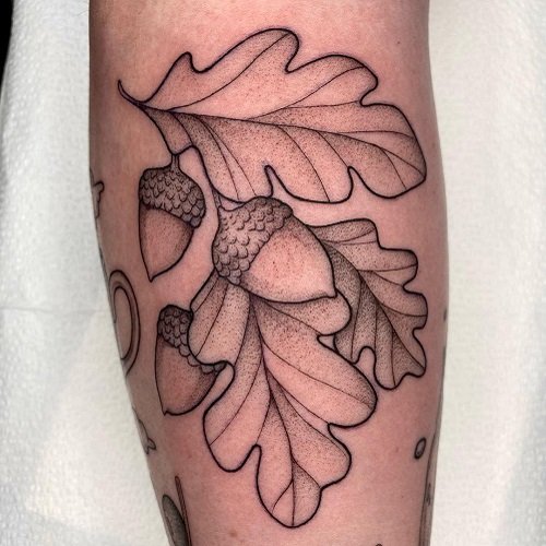 oak leaf tattoo designs 2