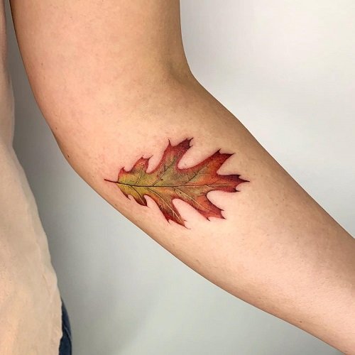 oak leaf tattoo ideas 15
