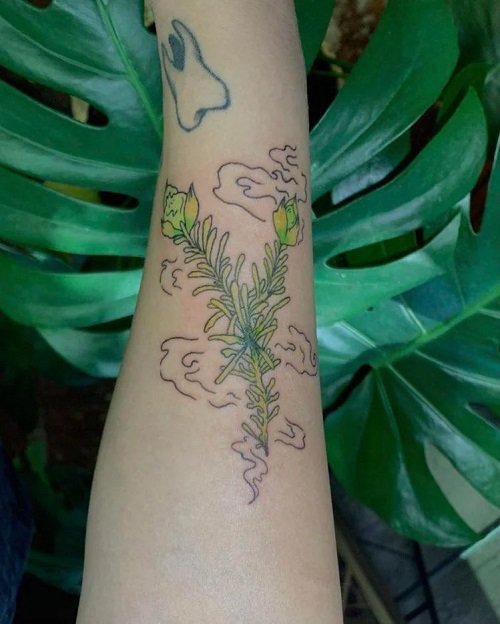 herb tattoo design 8